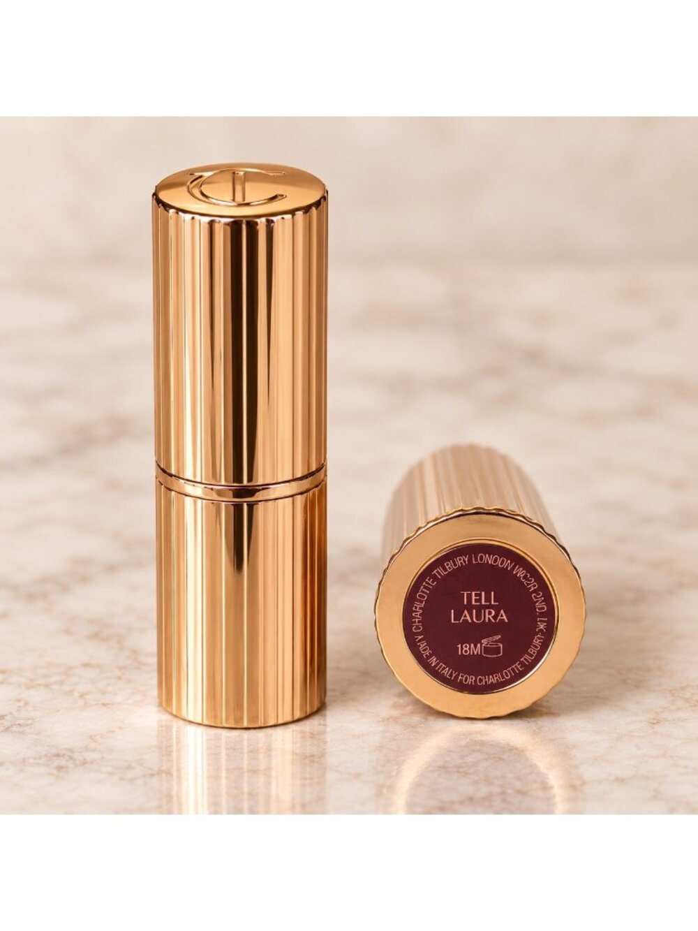 Charlotte Tilbury Matte Revolution Lipstick "Tell Laura" Bright Orange-Red 3.5g